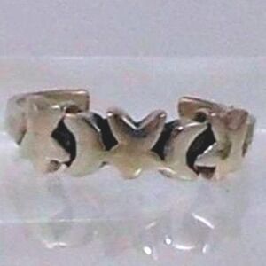 Vintage Sterling Silver 925 Celestial Moon Star‎ Adjustable Toe Ring Pinky Ring